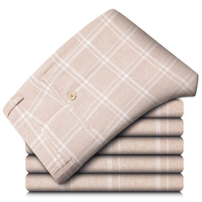 Kvinders Bukser med Slim Fit og Plaid Mønster 8