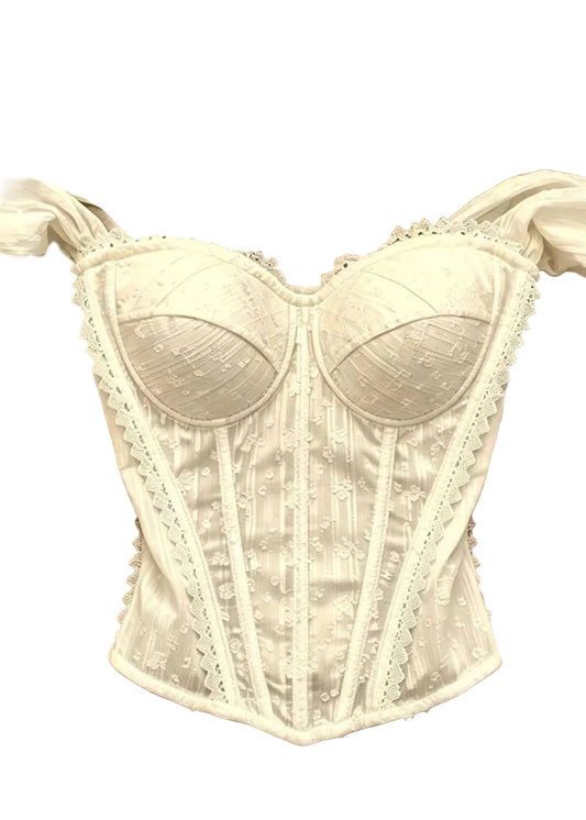 Kvinders Bustier Top Patchwork Design 0