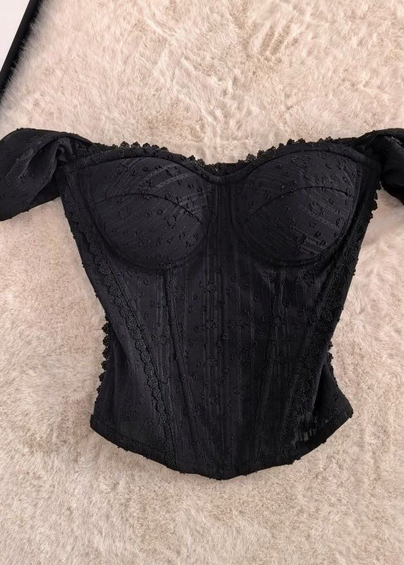 Kvinders Bustier Top Patchwork Design 1