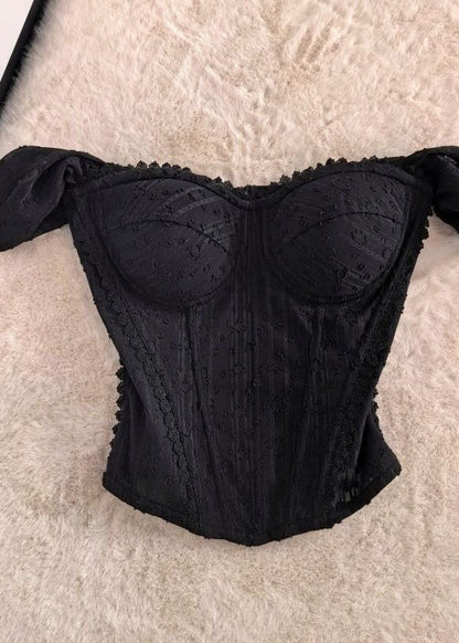 Kvinders Bustier Top Patchwork Design 1