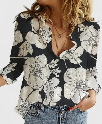 Kvinders Button-Down Bluse Afslappet Stil 1