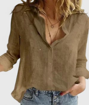 Kvinders Button-Down Bluse Afslappet Stil 10