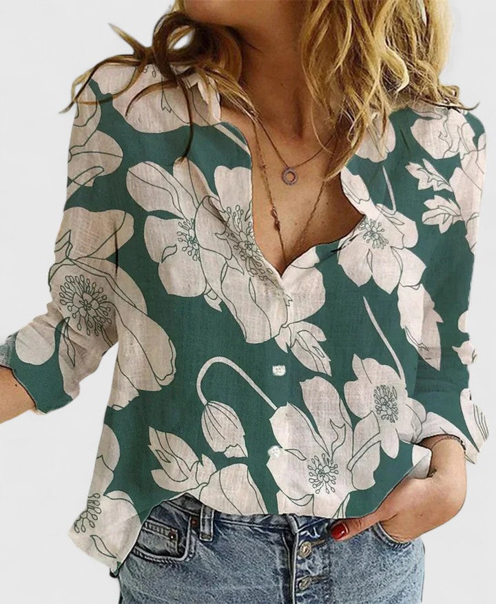 Kvinders Button-Down Bluse Afslappet Stil 3