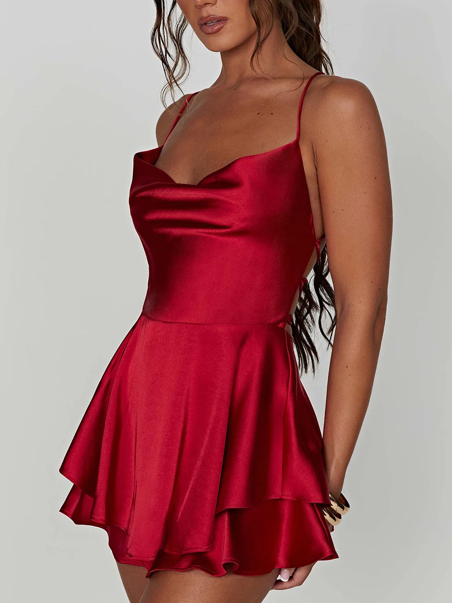 Kvinders Cami Playsuit med Cowl Neck 4