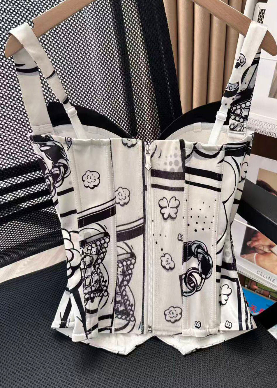Kvinders Cami Top Med Lynlås Boho Stil 1