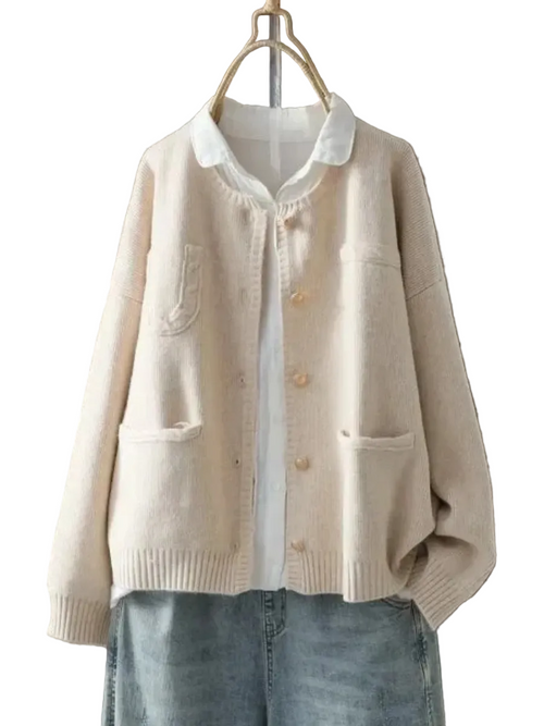 Kvinders Cardigan Løs Stil 0