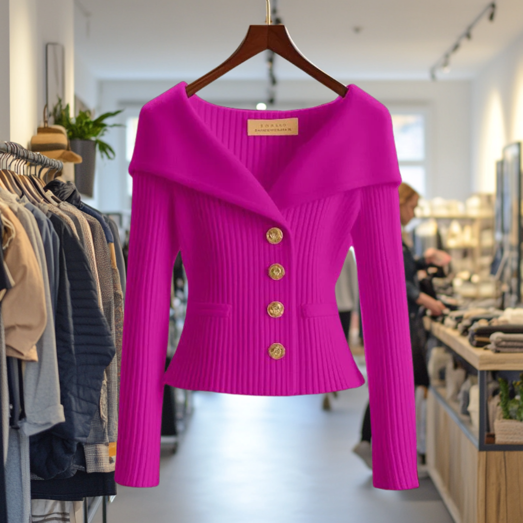 Kvinders Cardigan Med Sofistikeret Design 5