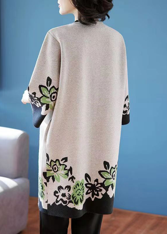 Kvinders Cardigan O-hals Patchwork Design 4