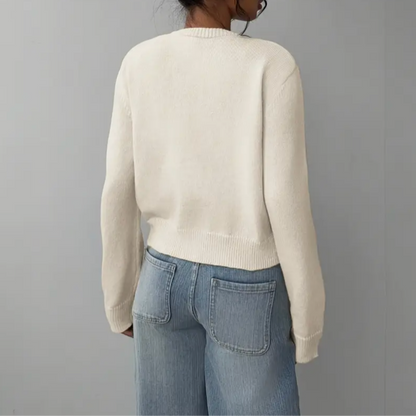 Kvinders Cardigan med Beskårne Knapper 3
