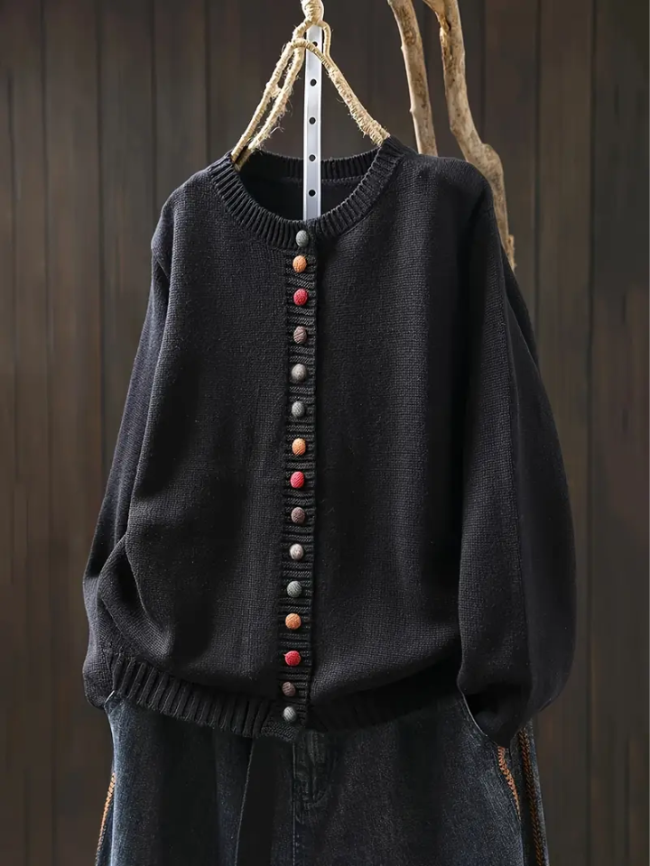 Kvinders Cardigan med Drapering 4