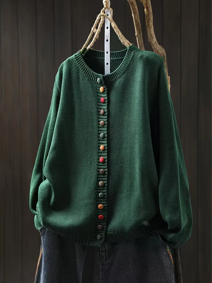 Kvinders Cardigan med Drapering 5