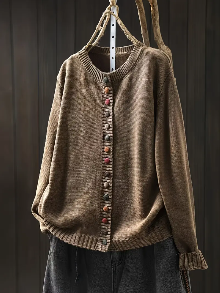 Kvinders Cardigan med Drapering 7