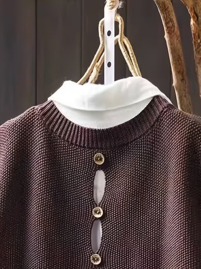 Kvinders Cardigan med Elegant Drapering 5