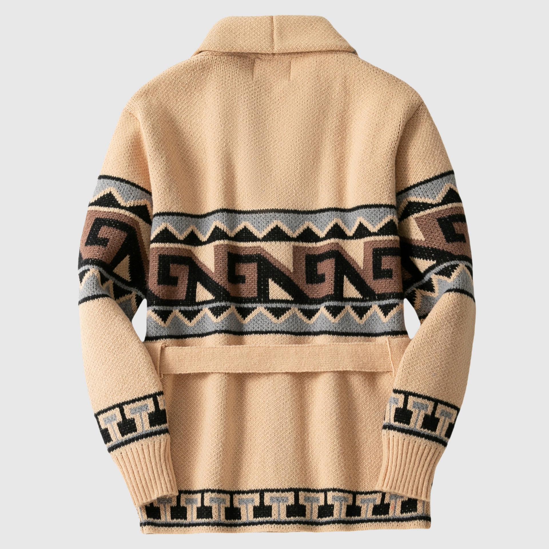 Kvinders Cardigan med Geometrisk Mønster 2