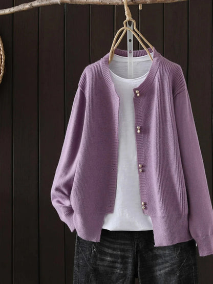 Kvinders Cardigan med Perleknapper 3
