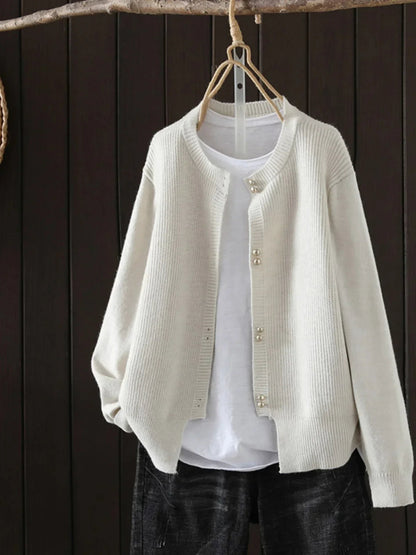 Kvinders Cardigan med Perleknapper 4