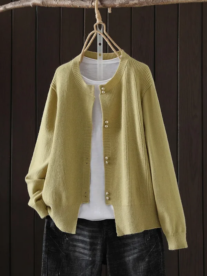 Kvinders Cardigan med Perleknapper 5