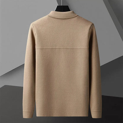 Kvinders Cardigan med Polokrave og Slank Silhuet 1