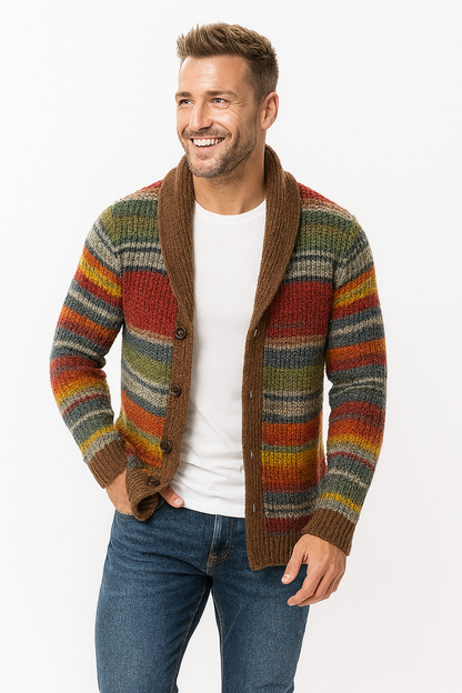 Kvinders Cardigan med Stribet Design 1