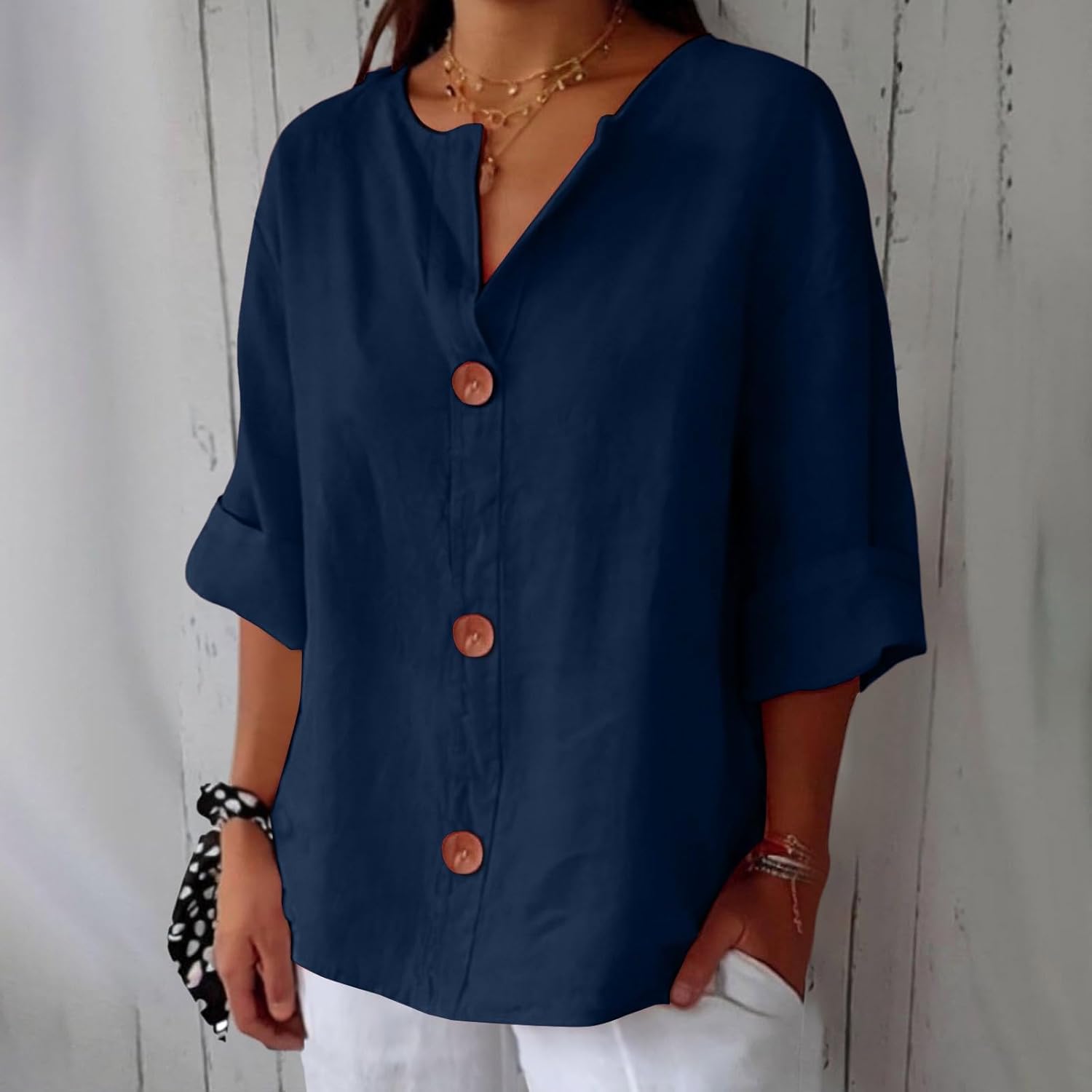 Kvinders Casual Bluse Flutter Fit 8