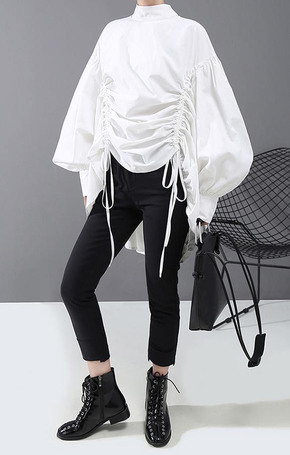 Kvinders Casual Bluse med Lanterneærmer 1