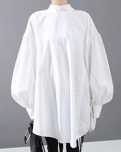 Kvinders Casual Bluse med Lanterneærmer 2
