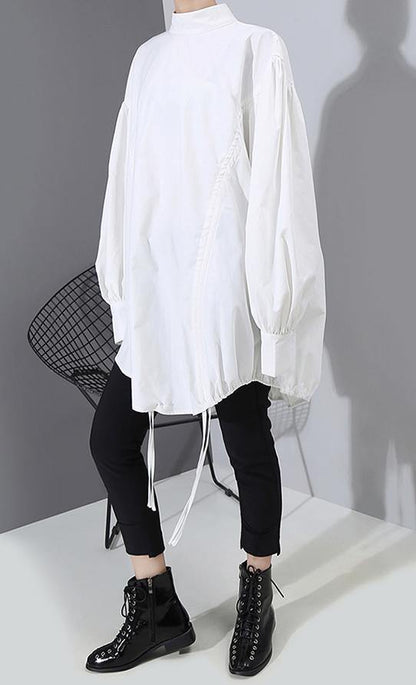 Kvinders Casual Bluse med Lanterneærmer 3