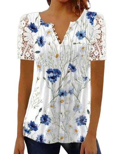 Kvinders Casual Bluse med V-hals 2
