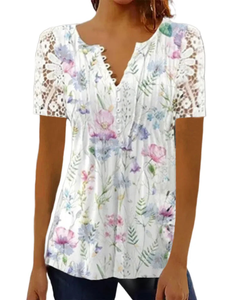 Kvinders Casual Bluse med V-hals 4