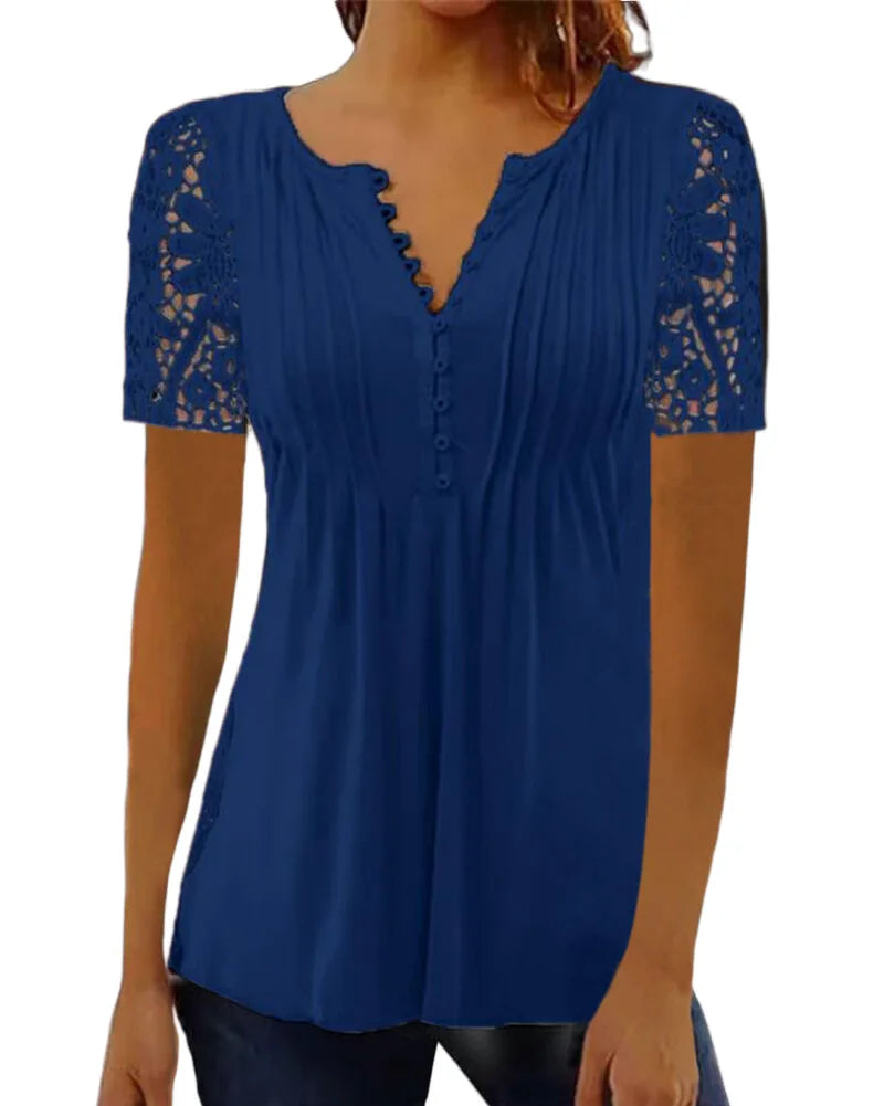 Kvinders Casual Bluse med V-hals 5