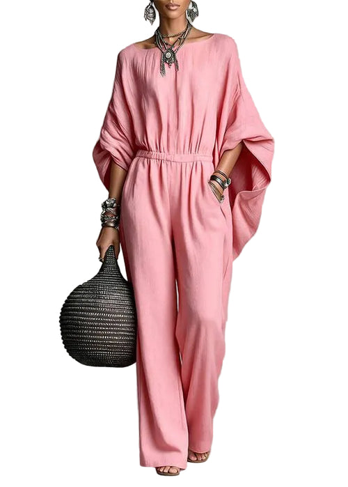 Kvinders Casual Jumpsuit med Patchwork og Høj Talje 0