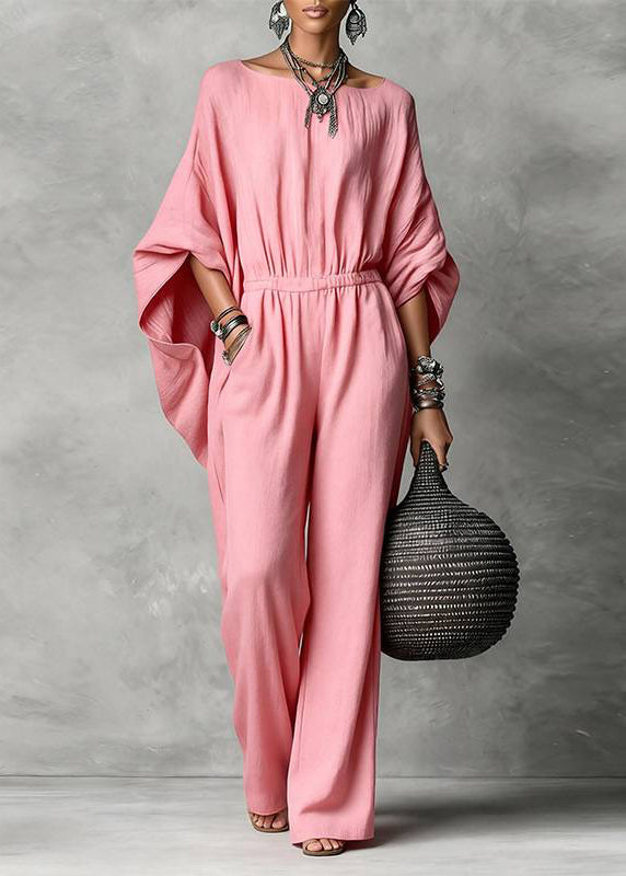 Kvinders Casual Jumpsuit med Patchwork og Høj Talje 2