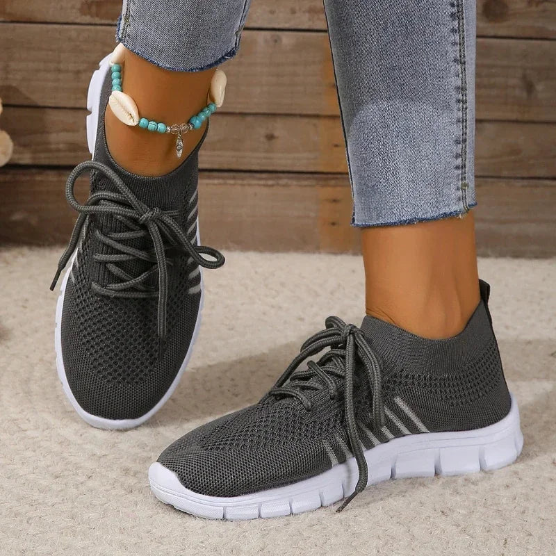 Kvinders Casual Sneakers Åndbar Mesh Slip-On 12