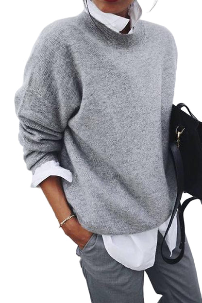 Kvinders Casual Sweater med Krave To Stykker 0