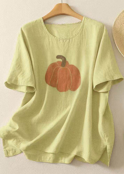 Kvinders Casual T-shirt med O-hals og Print 4