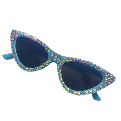 Kvinders Cat-Eye Solbriller med Krystaltrimning 5