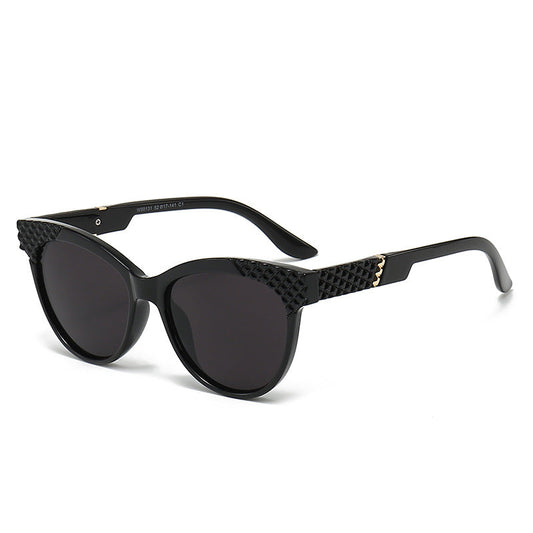 Kvinders Cat-Eye Solbriller med Struktureret Stel 0