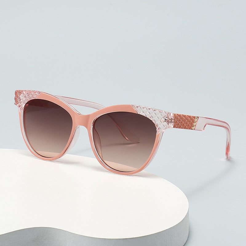 Kvinders Cat-Eye Solbriller med Struktureret Stel 1