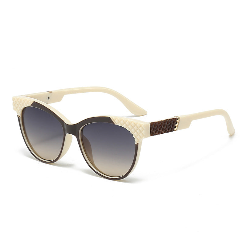 Kvinders Cat-Eye Solbriller med Struktureret Stel 9