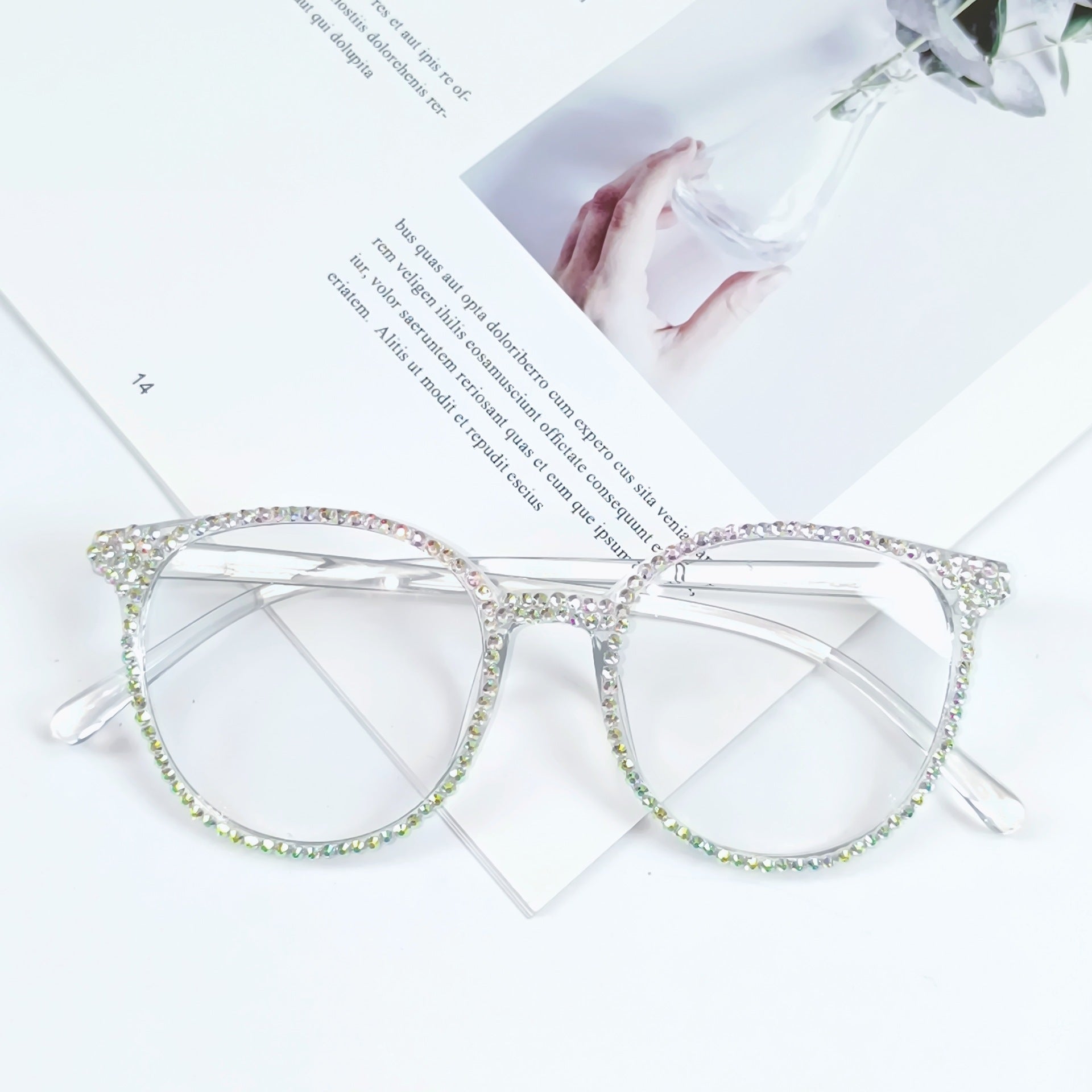 Kvinders Cat Eye Briller med Rhinsten Glamour 8