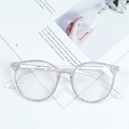 Kvinders Cat Eye Briller med Rhinsten Glamour 8