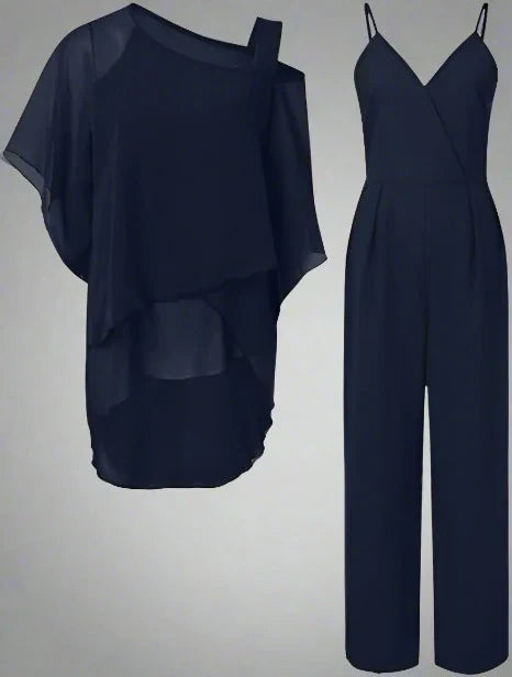 Kvinders Chiffon Sæt til Elegante Aftener 1