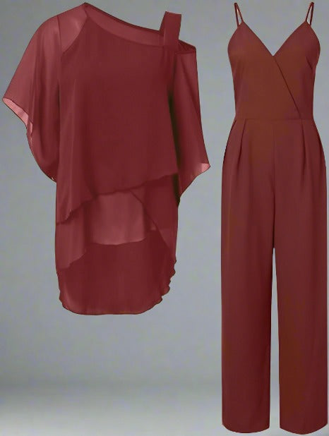 Kvinders Chiffon Sæt til Elegante Aftener 3