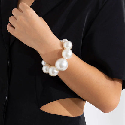 Kvinders Choker Sæt med Overdimensionerede Perler 2