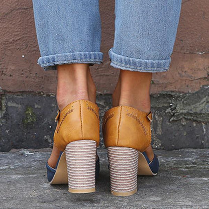 Kvinders Chunky Heel Mary Janes Casual 3