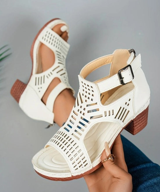 Kvinders Chunky Sandaler med Huller 4