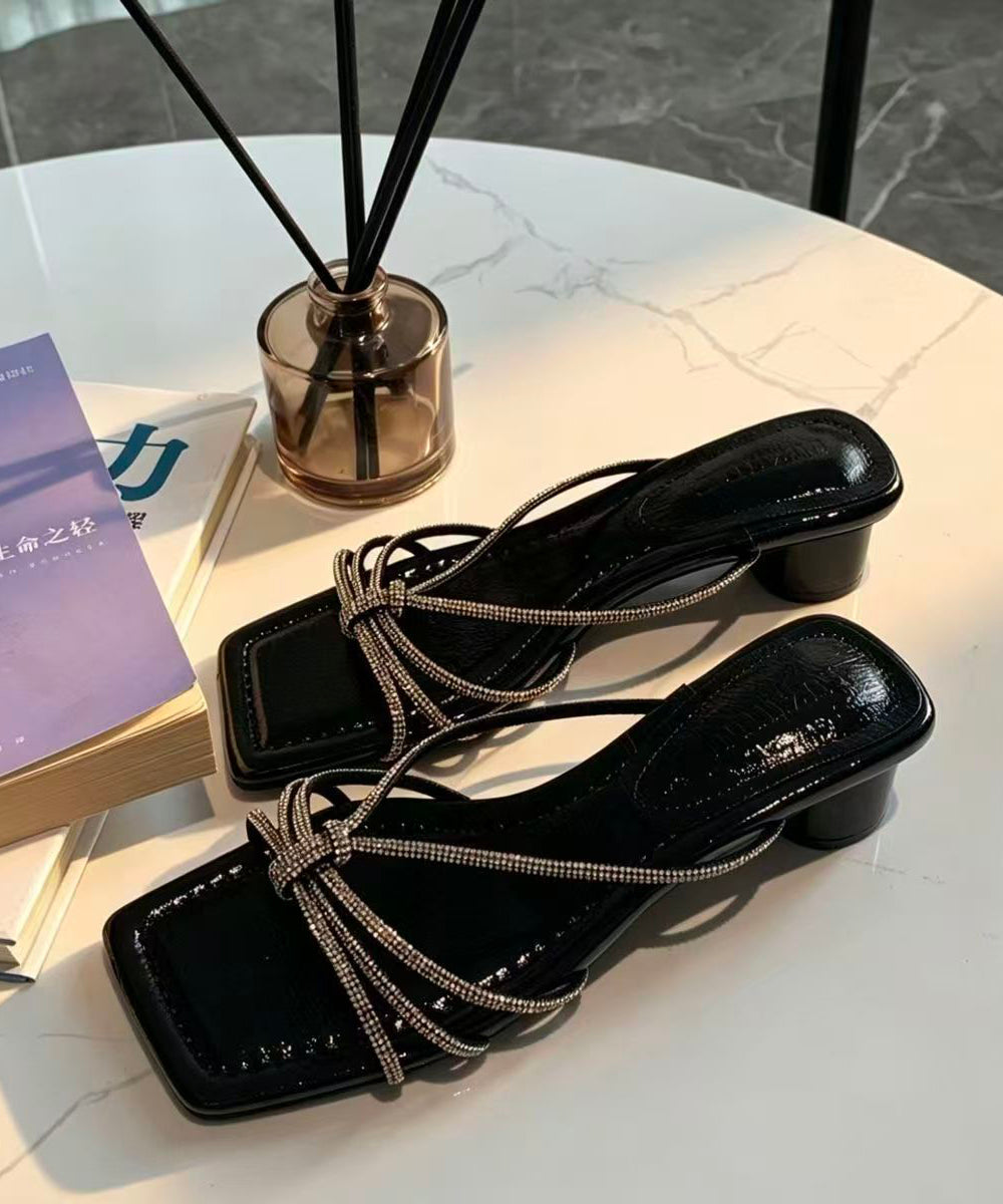 Kvinders Chunky Sandaler med Rhinsten 3