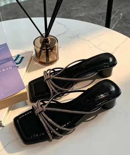 Kvinders Chunky Sandaler med Rhinsten 3