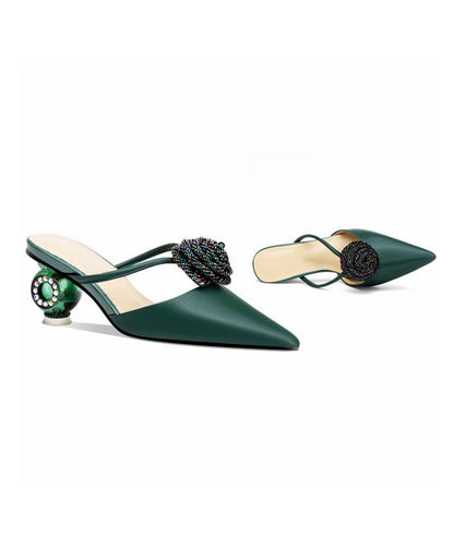 Kvinders Chunky Slide Sandaler med Blomsterdesign 3