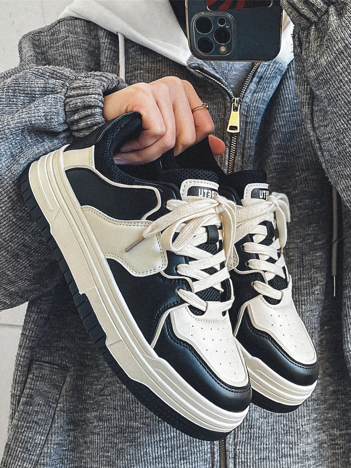 Kvinders Chunky Sneakers Åndbar Mesh Design 6